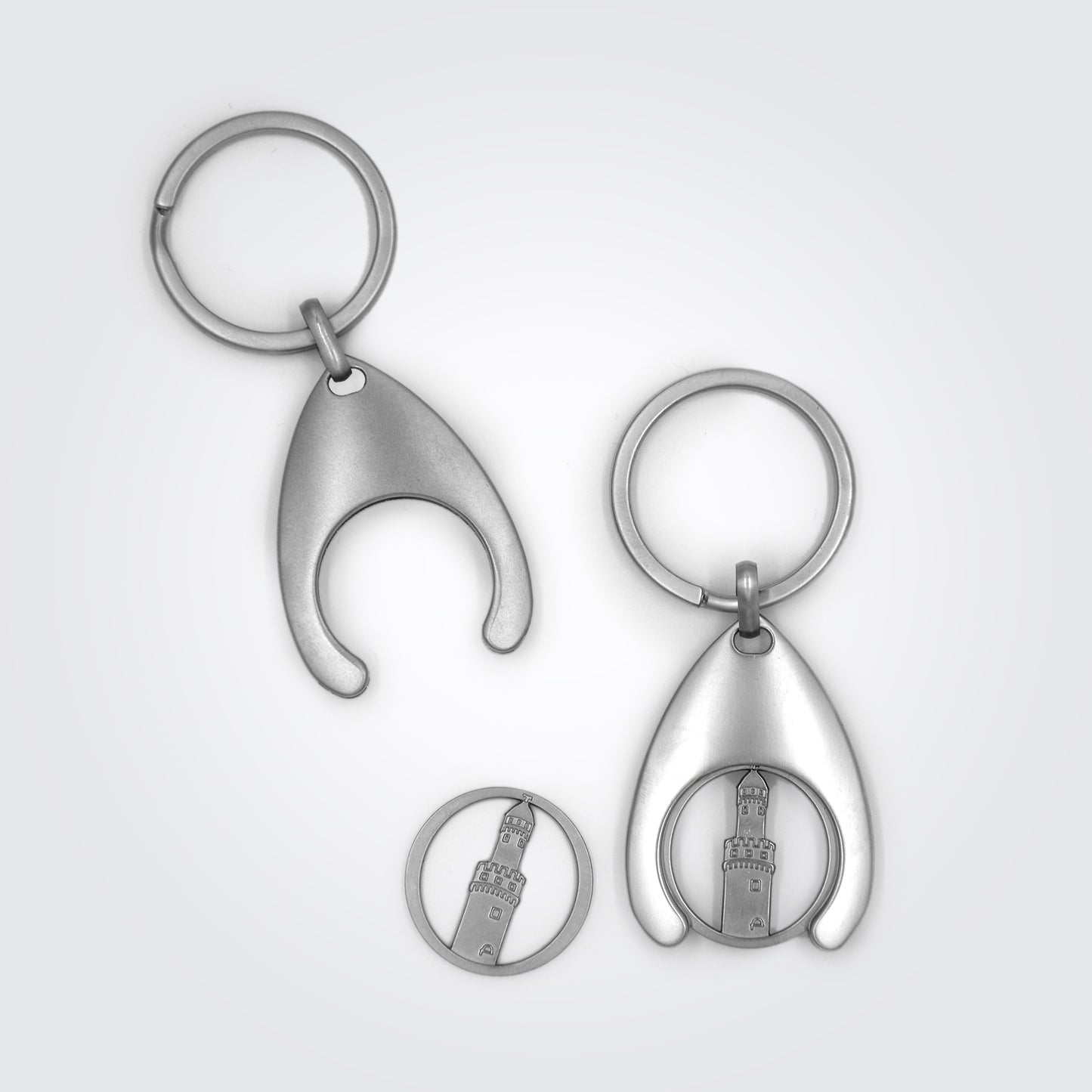 Schlüsselanhänger mit Einkaufschip "Weißer Turm"