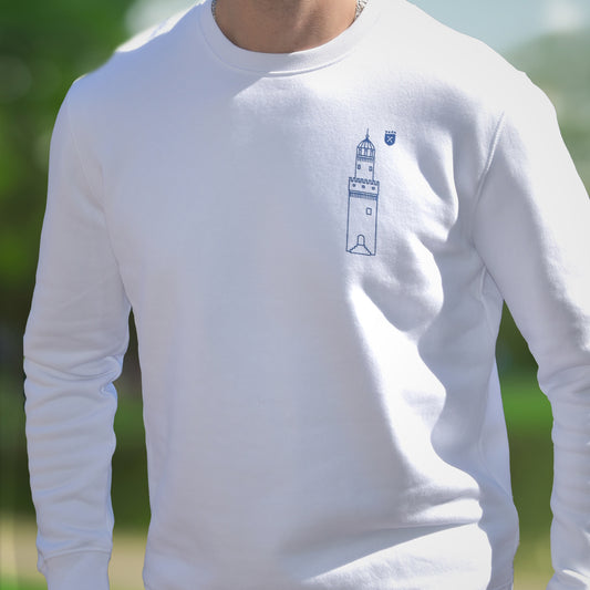 Sweatshirt mit Aufdruck Weißer Turm